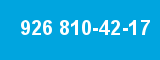 926 810-42-17